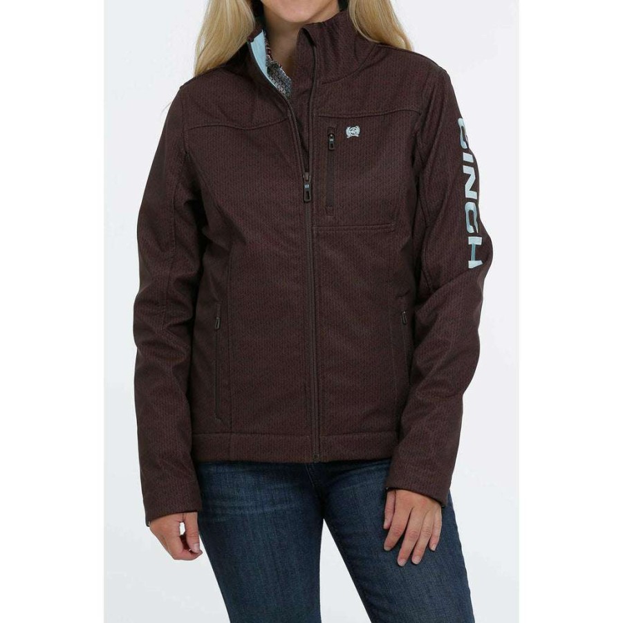 Fashions * | Cinch Ladies Printed Concealed Carry Bonded Jacket Maj9866024 Lower Prices Brown