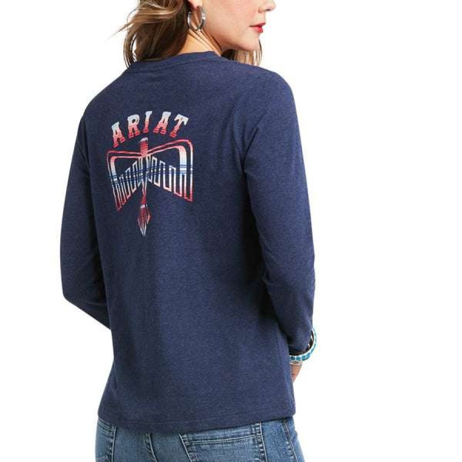 Fashions * | Ariat Ladies R.E.A.L. Serape Thunderbird Long Sleeve Shirt 10039780 Store