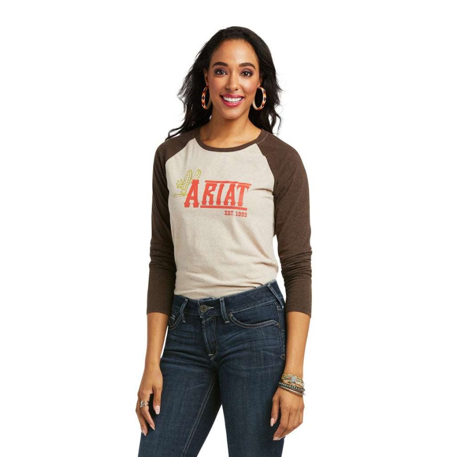 Fashions * | Ariat Ladies Real Graphic Long Sleeve T-Shirt 10038060 Flash Sale