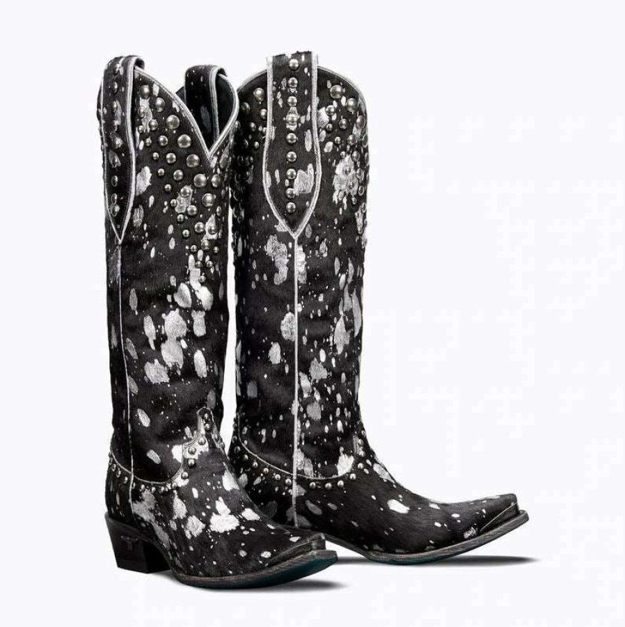 Booties * | Lane Ladies Wild Hair Sterling Cinder Black Snip Toe Boots Lb0486B Exclusive