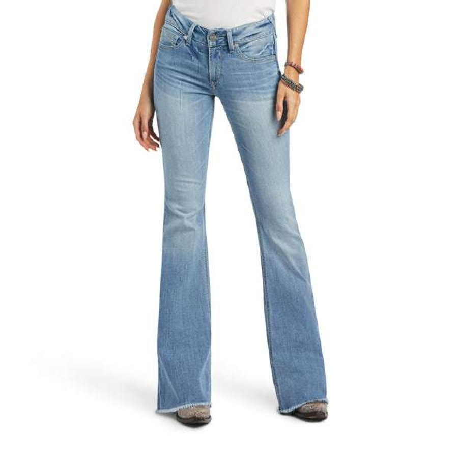 Fashions * | Ariat Ladies R.E.A.L Perfect Rise Regina Flare Jeans 10040503 Lower Prices