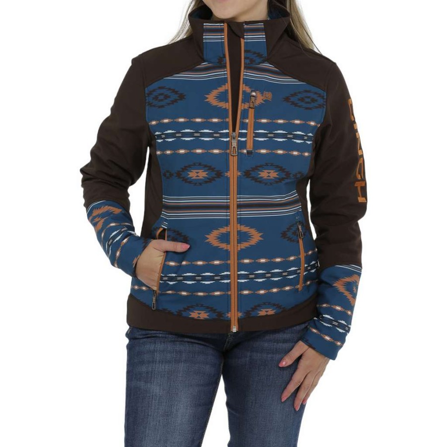 Fashions * | Cinch Ladies Concealed Carry Solid Bonded Aztec Brown Jacket Maj9858001 Discount Online