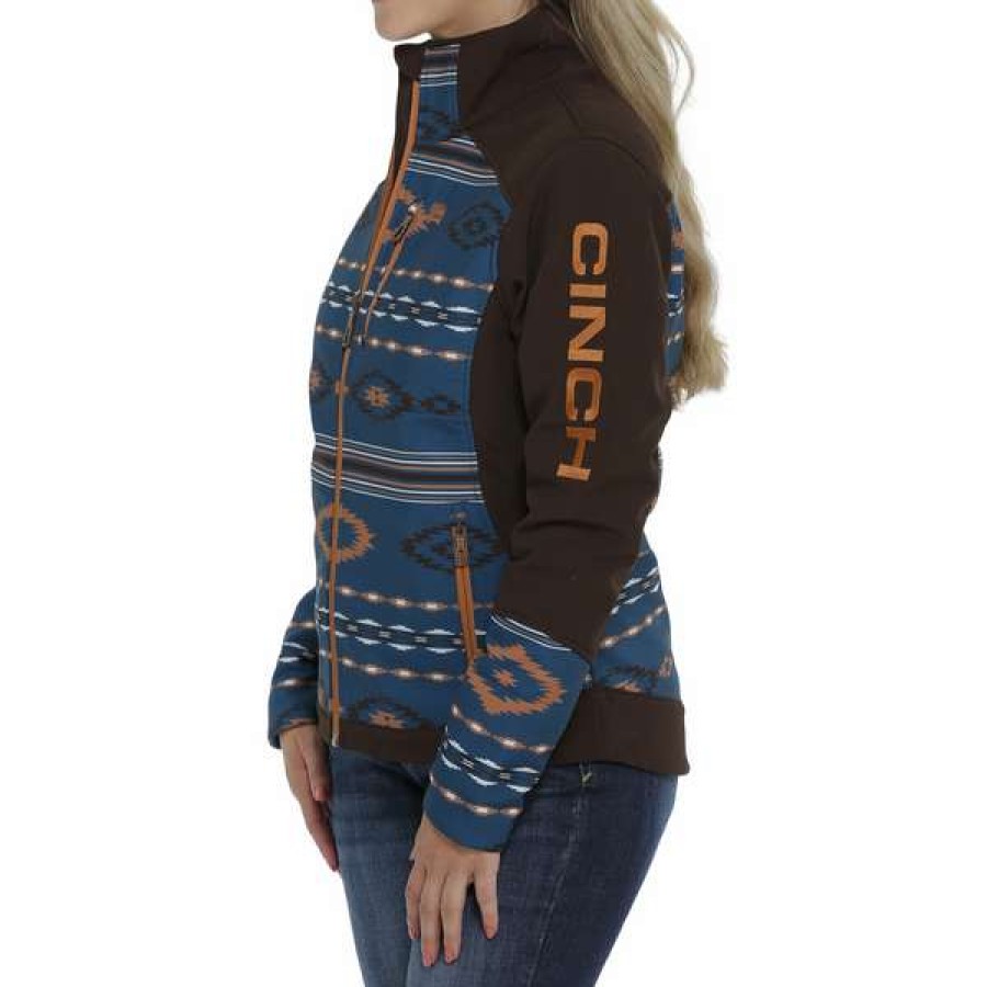 Fashions * | Cinch Ladies Concealed Carry Solid Bonded Aztec Brown Jacket Maj9858001 Discount Online