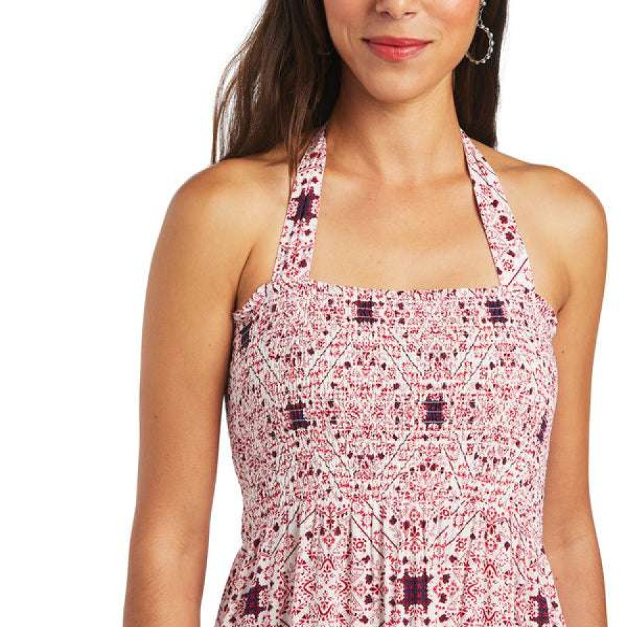 Fashions * | Ariat Women'S Memphis Multi Print Dress 10040518 Shop Pink