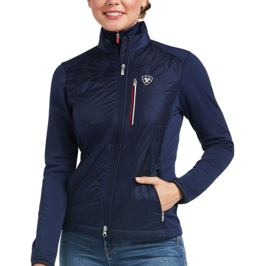 Fashions * | Ariat Ladies Fusion Team Navy Insulated Jacket 10039219 Promotions