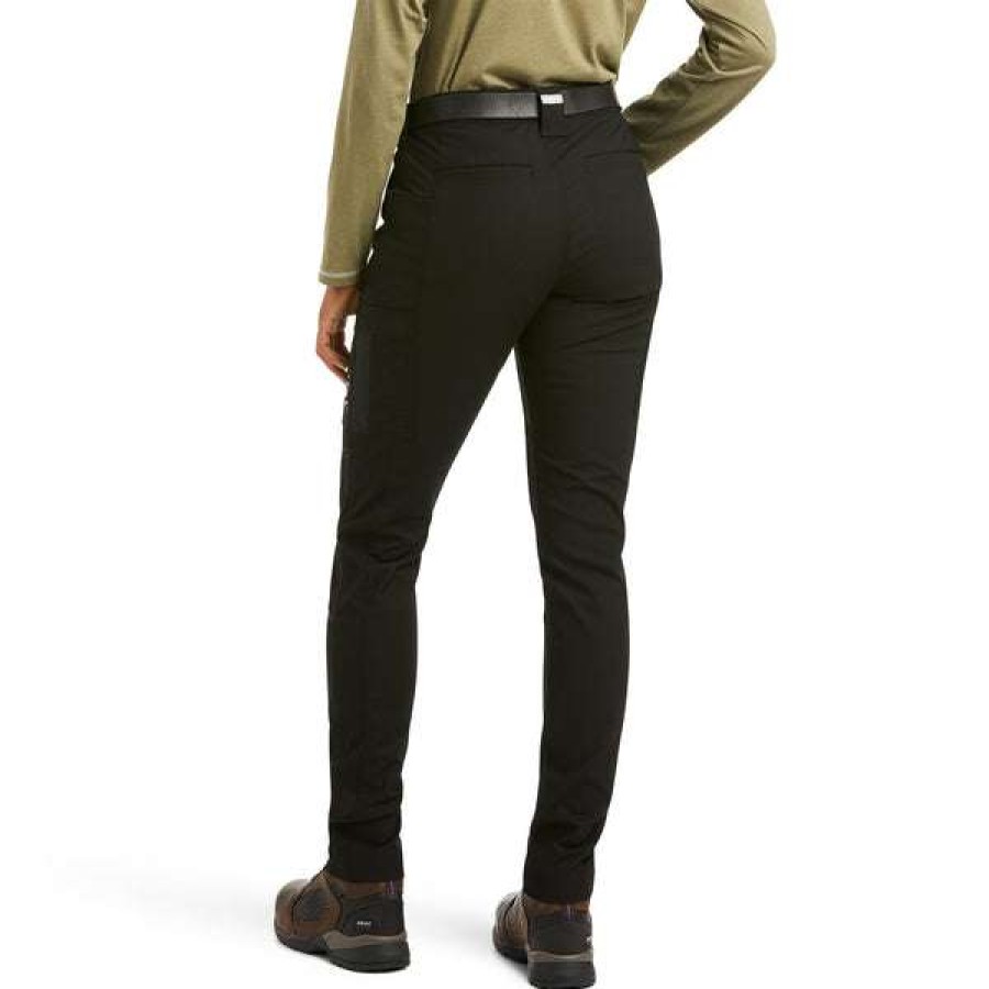 Fashions * | Ariat Ladies Rebar Durastretch Ripstop Black Cargo Pants 10036688 Online