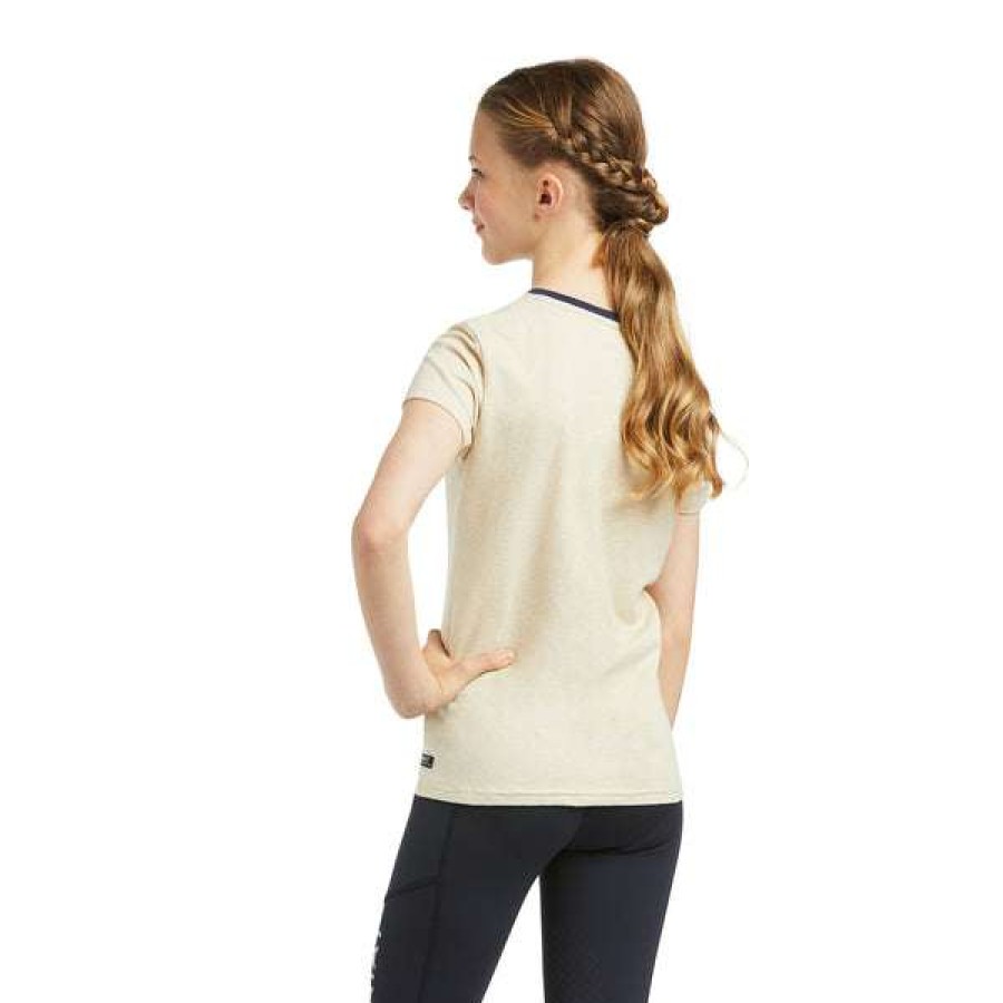 Fashions * | Ariat Children'S Fabulous Oatmeal Short Sleeve T-Shirt 10039648 Online