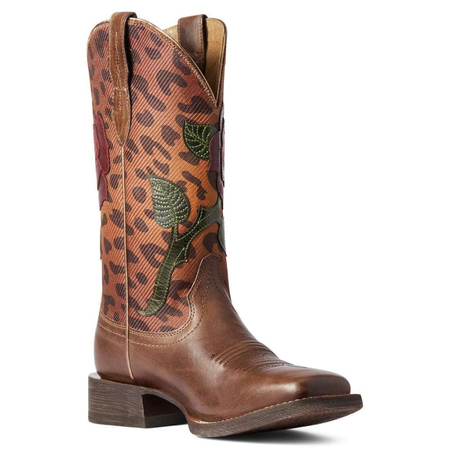 Booties * | Ariat Ladies Circuit Rosa Cedar & Leopard Print Boots 10038278 Shop