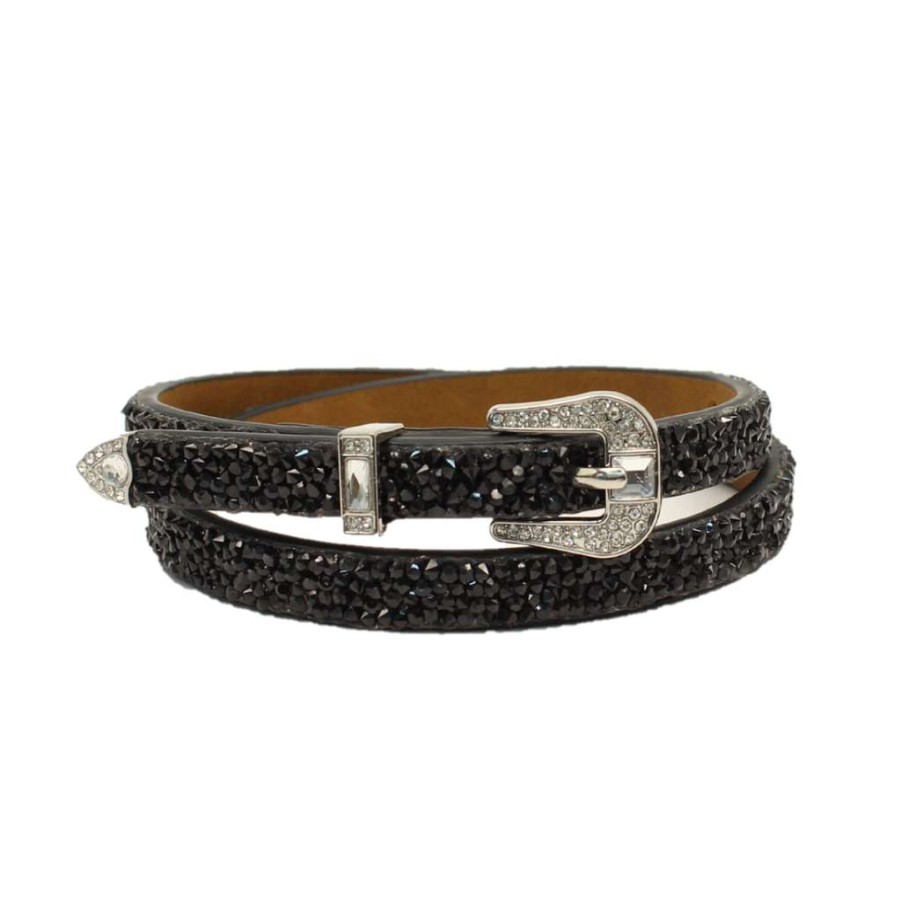 Fashions * | 3D Belt Company Ladies Rhinestone & Black Crystal Hatband D740000001 Fashion