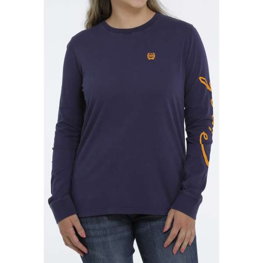 Fashions * | Cinch Ladies Purple "Rodeo Life" Long Sleeve T-Shirt Msk7895002 Lower Prices