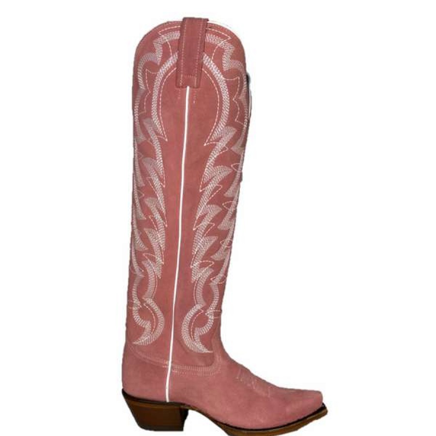 Booties * | Caborca Silver Tennessee Whiskey Gamuza Rosa Snip Toe Boots Slmaf056 Bestsellers Pink