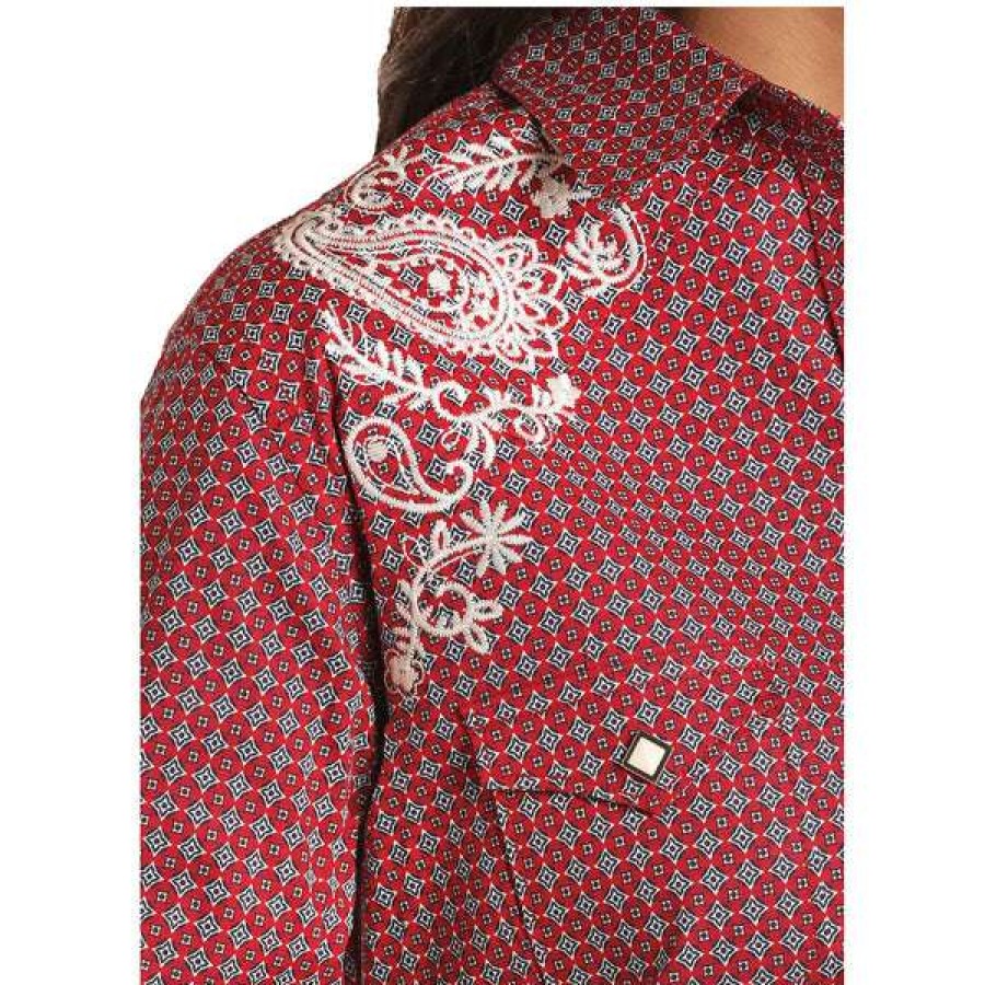 Fashions * | Panhandle Roughstock Ladies Long Sleeve Snap Shirt R4S9027 Special Offers