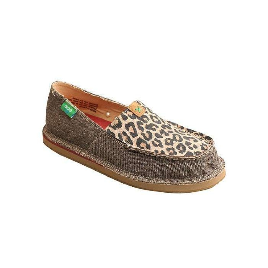 Shoes * | Twisted X Ladies Slip-On Leopard Loafer Shoes Wcl0001 Crazy Deals