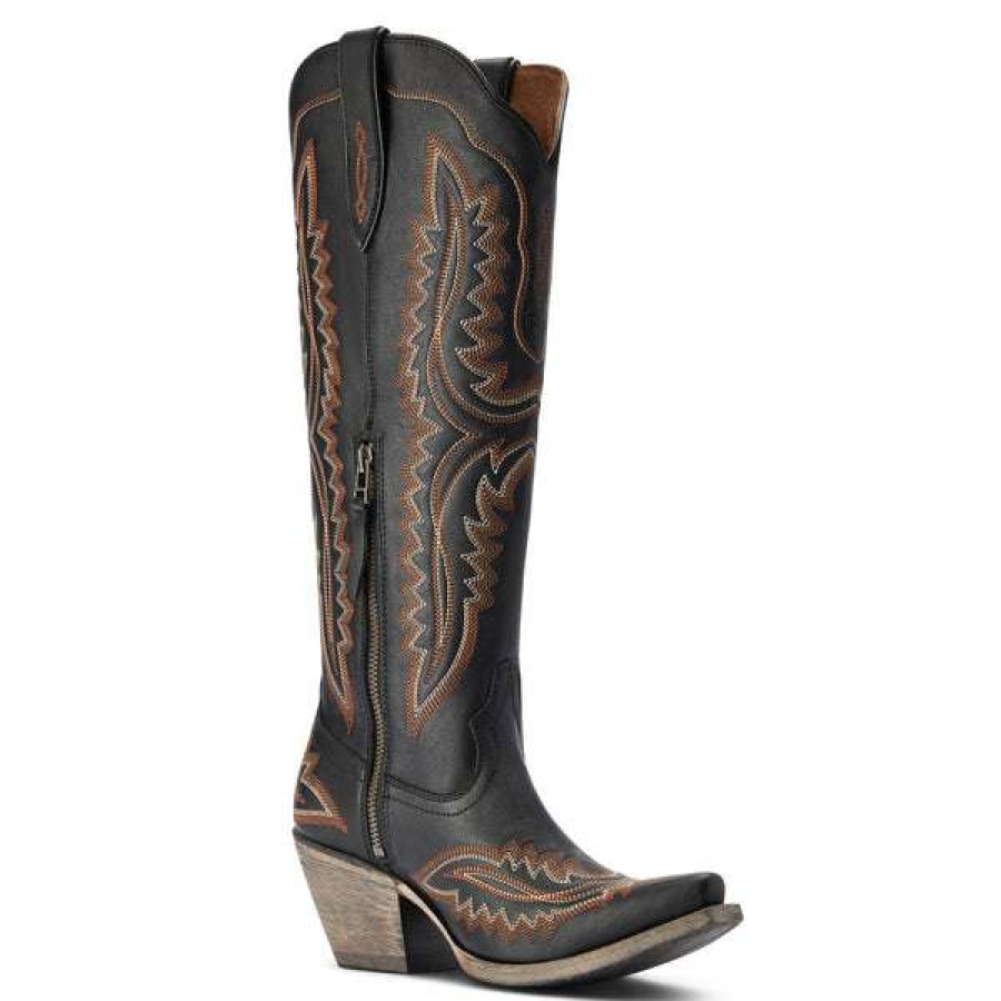 Booties * | Ariat Ladies Casanova Brooklyn Black Tall Western Boots 10042447 Shop