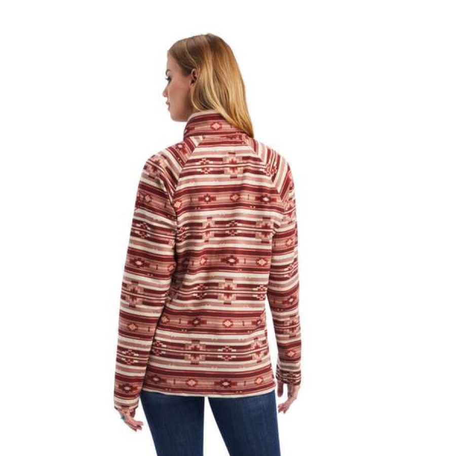 Fashions * | Ariat Ladies R.E.A.L Comfort Southwest Spice Sweatshirt 10041809 Good Quality Red