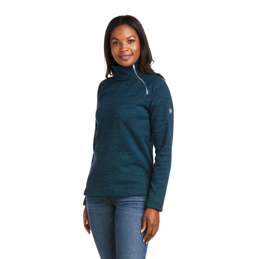 Fashions * | Ariat Ladies Chandail Eurasian Teal Sweatshirt 10037592 Online Blue