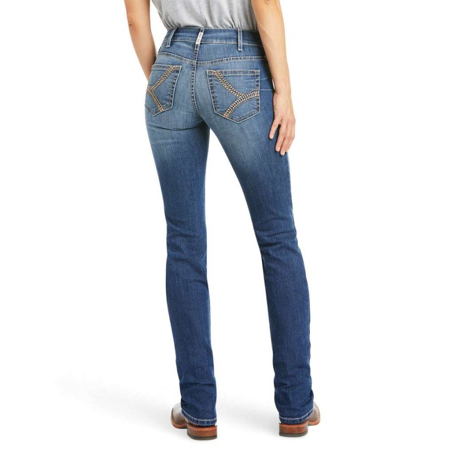 Fashions * | Ariat Ladies Catalina Real Perfect Rise Straight Leg Jeans 10037952 Bestsellers