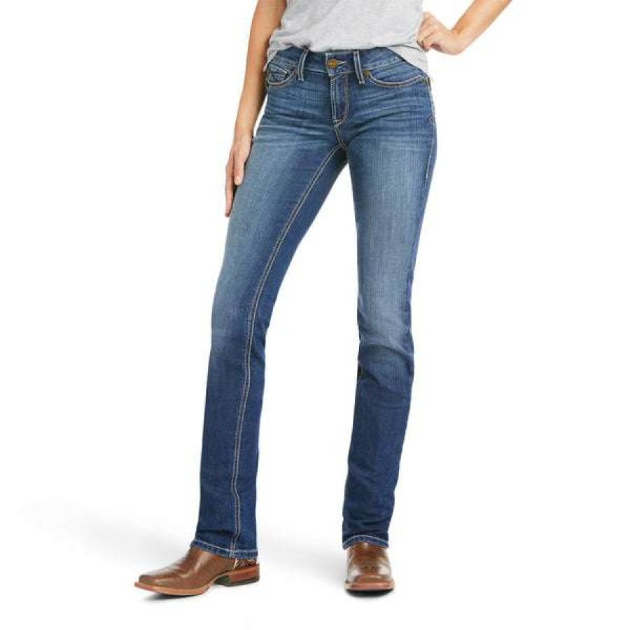 Fashions * | Ariat Ladies Catalina Real Perfect Rise Straight Leg Jeans 10037952 Bestsellers