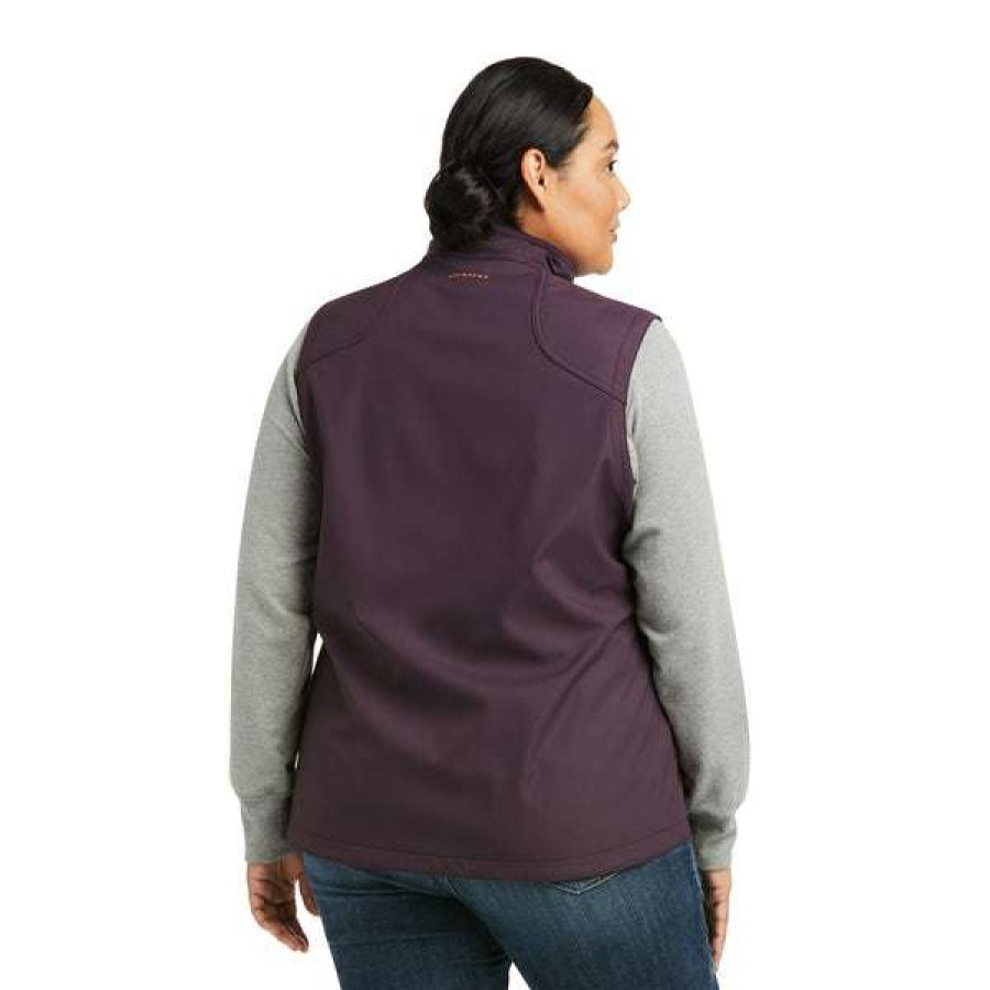 Fashions * | Ariat Women'S Rebar Stretch Plum Perfect Softshell Jacket 10037625 Special Style Purple