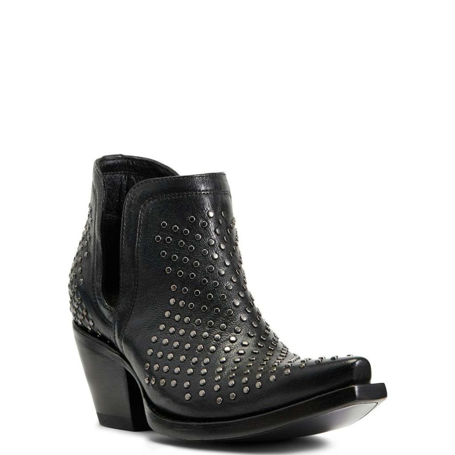 Booties * | Ariat Ladies Dixon Brooklyn Snip Toe Booties 10038381 Bestsellers Black