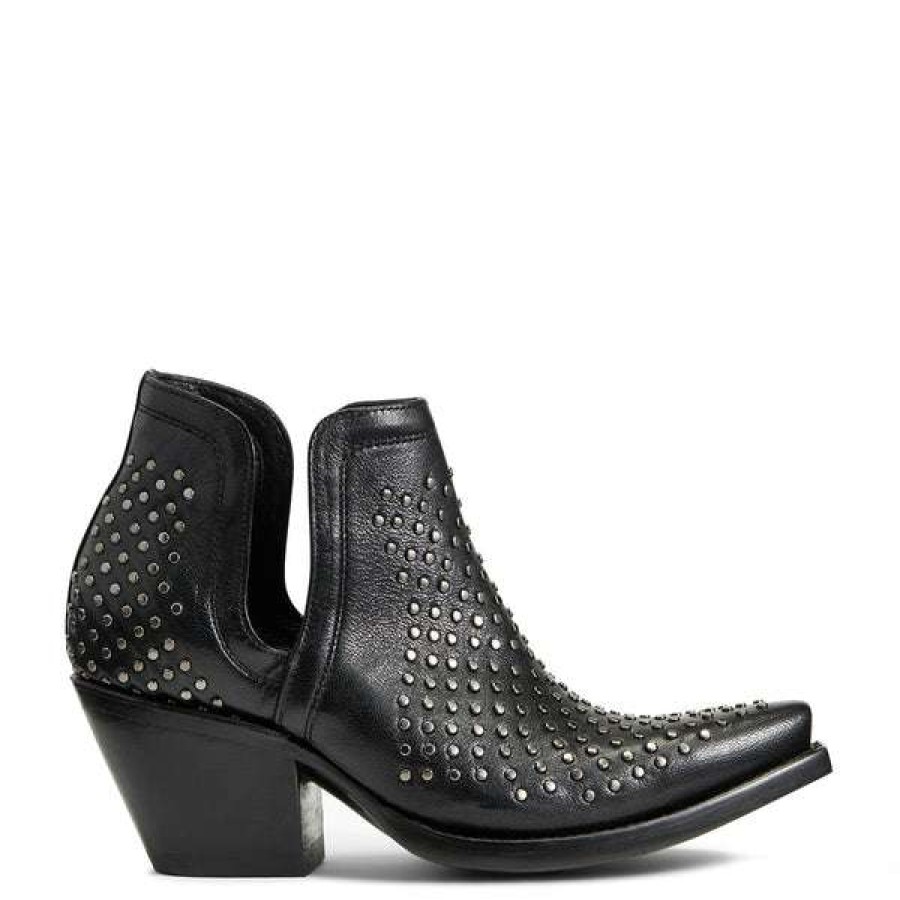 Booties * | Ariat Ladies Dixon Brooklyn Snip Toe Booties 10038381 Bestsellers Black