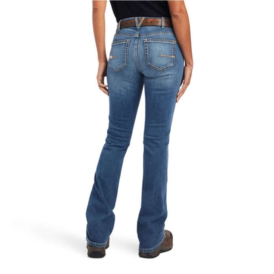 Fashions * | Ariat Ladies Rebar Riveter Perfect Rise Malibu Bootcut Jeans 10041067 Fashion