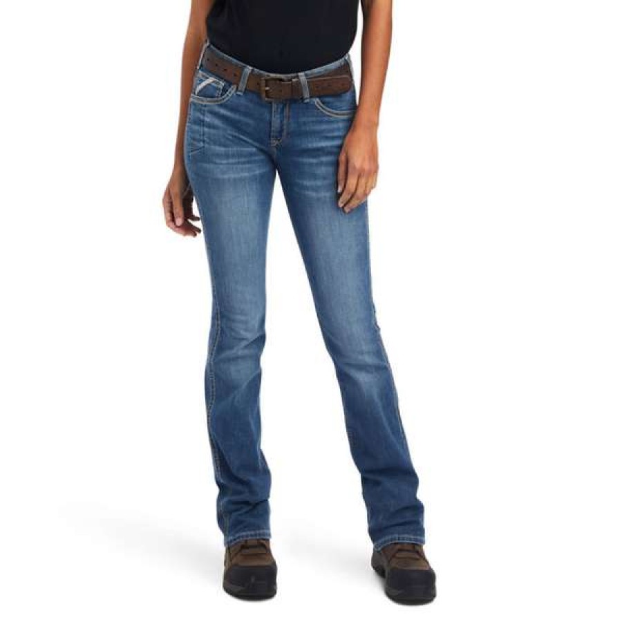 Fashions * | Ariat Ladies Rebar Riveter Perfect Rise Malibu Bootcut Jeans 10041067 Fashion