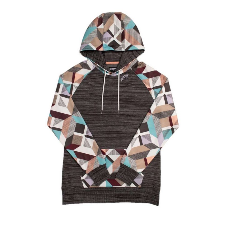 Fashions * | Hooey Ladies "Summit" Brown Space Dye Hooded Pullover Hh1198Br Fashionable Multicolor