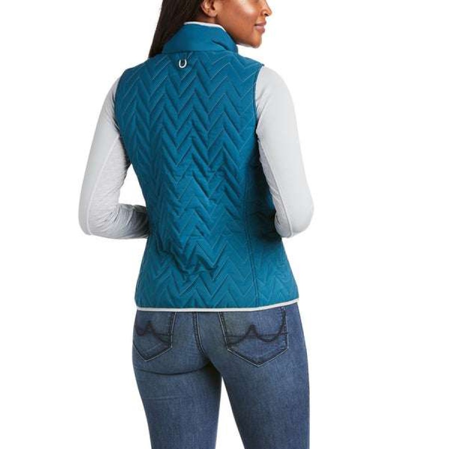 Fashions * | Ariat Ladies Ashley Eurasian Teal Insulated Vest 10037543 Latest Fashion