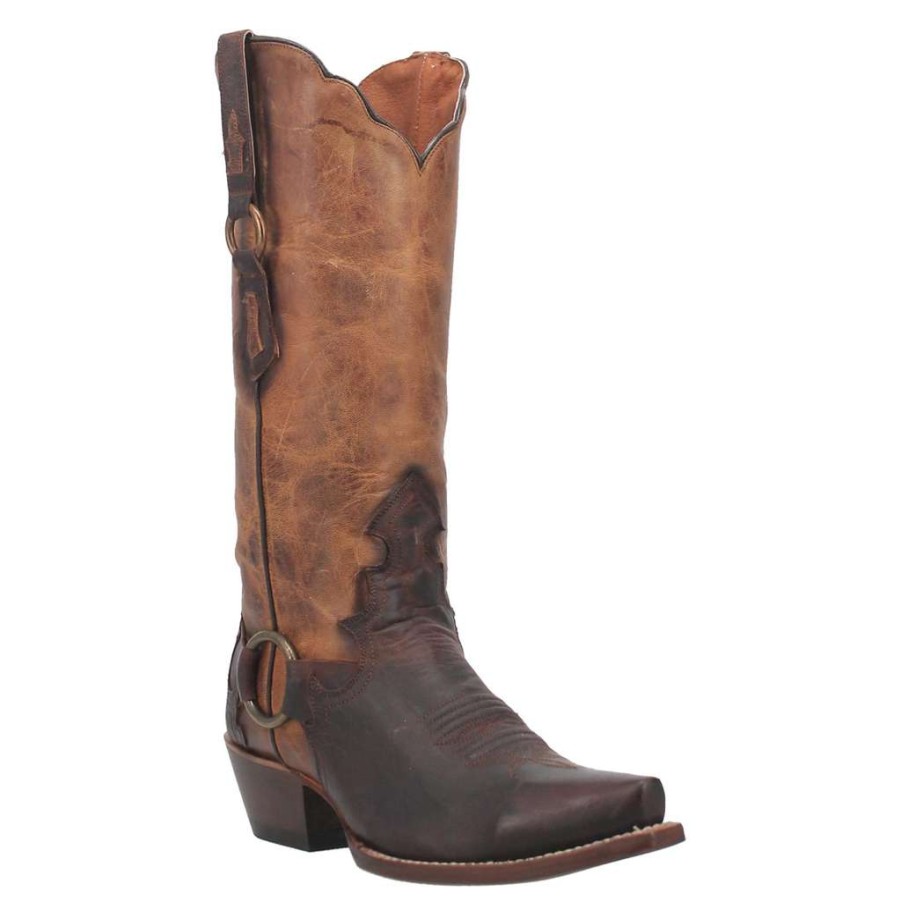 Booties * | Dan Post Ladies Gemma Medium Snip Toe Boots Dp4384 Good Quality Brown