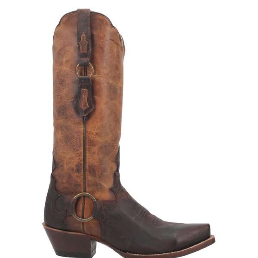 Booties * | Dan Post Ladies Gemma Medium Snip Toe Boots Dp4384 Good Quality Brown