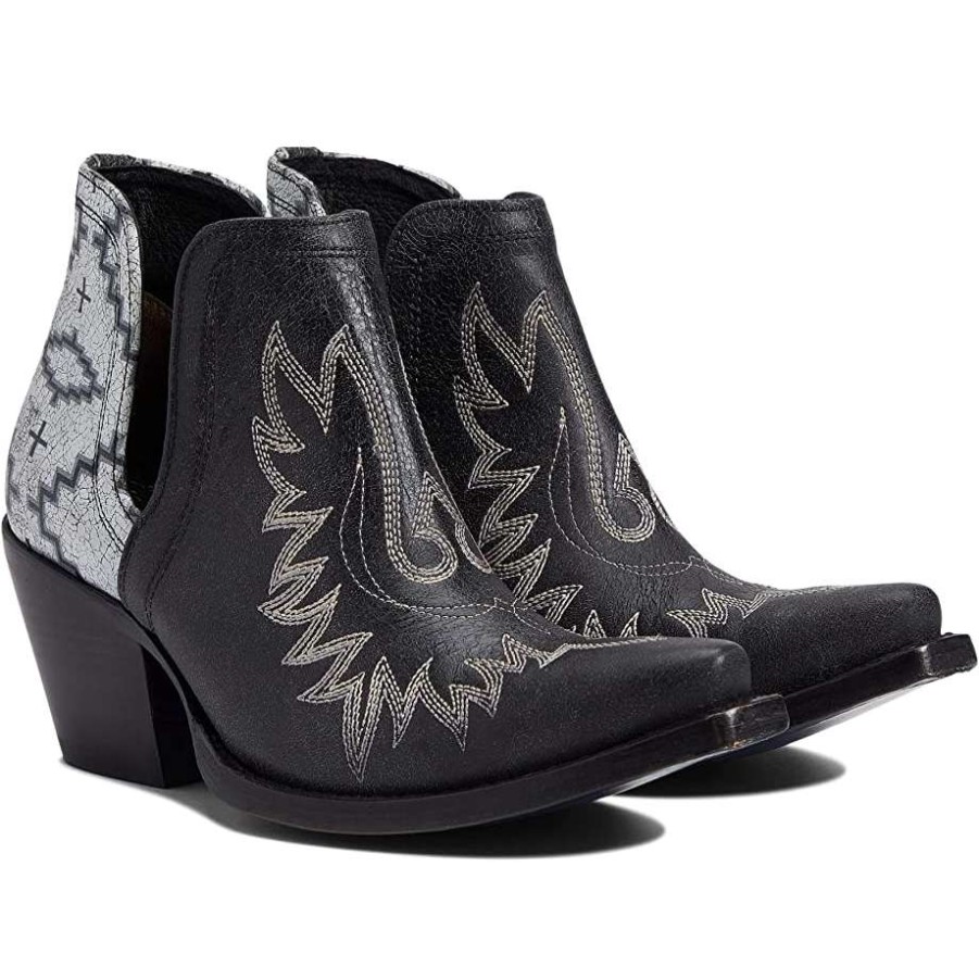 Booties * | Ariat Ladies Pendleton Dixon Kiva Steps Booties 10038475 Fashionable Black