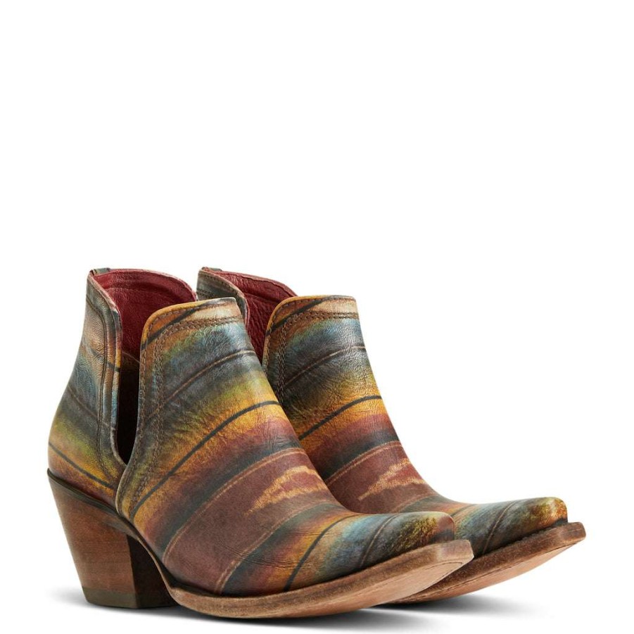 Booties * | Ariat Ladies Dixon Saddle Blanket Snip Toe Ankle Booties 10035805 Bestsellers