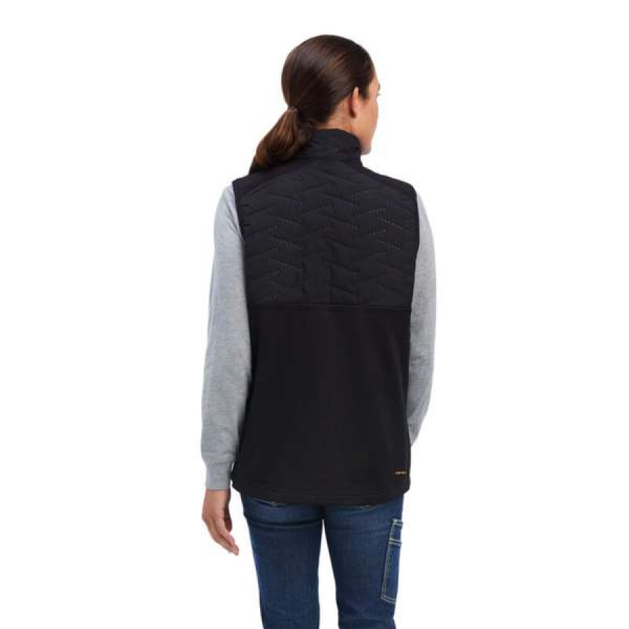 Fashions * | Ariat Ladies Rebar Cloud 9 Insulated Vest 10041473 Fashion Black