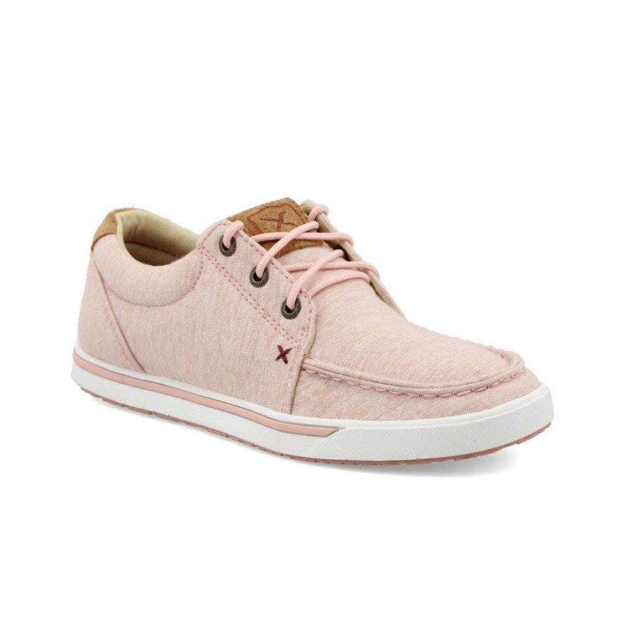 Shoes * | Twisted X Ladies Moc Toe Baby Slip-On Casual Shoes Wca0053 Excellent Quality Pink