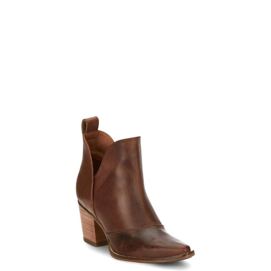 Booties * | Nocona Ladies Micki Brunette Snip Toe Booties Me1921 Flash Sale Brown