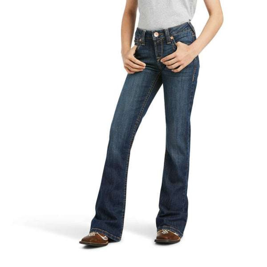 Fashions * | Ariat R.E.A.L Vicky Dresden Flared Jeans 10040808 Bestsellers Blue