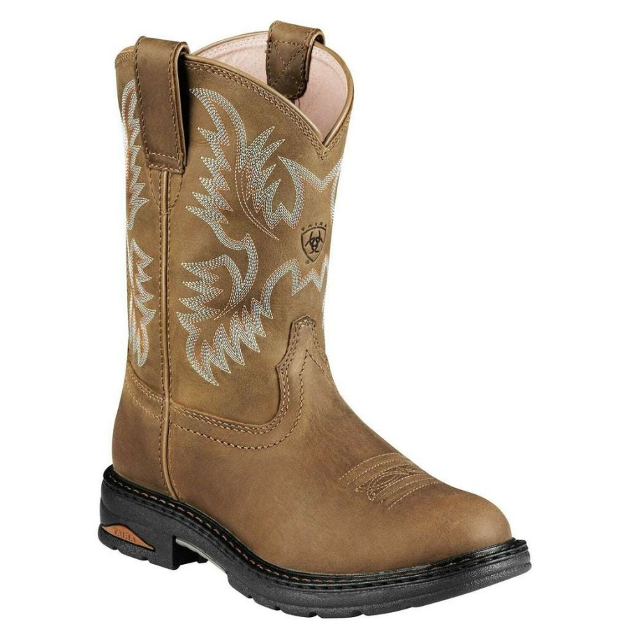 Booties * | Ariat Ladies Tracey Composite Toe Dusted Work Boot 10008634 Store Brown