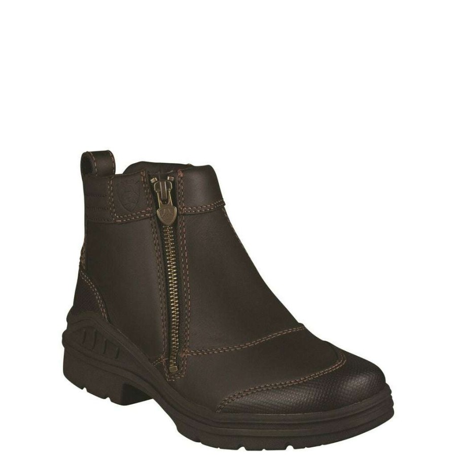 Booties * | Ariat Ladies Barnyard Side Zip Boot 10003562 Lower Prices Brown