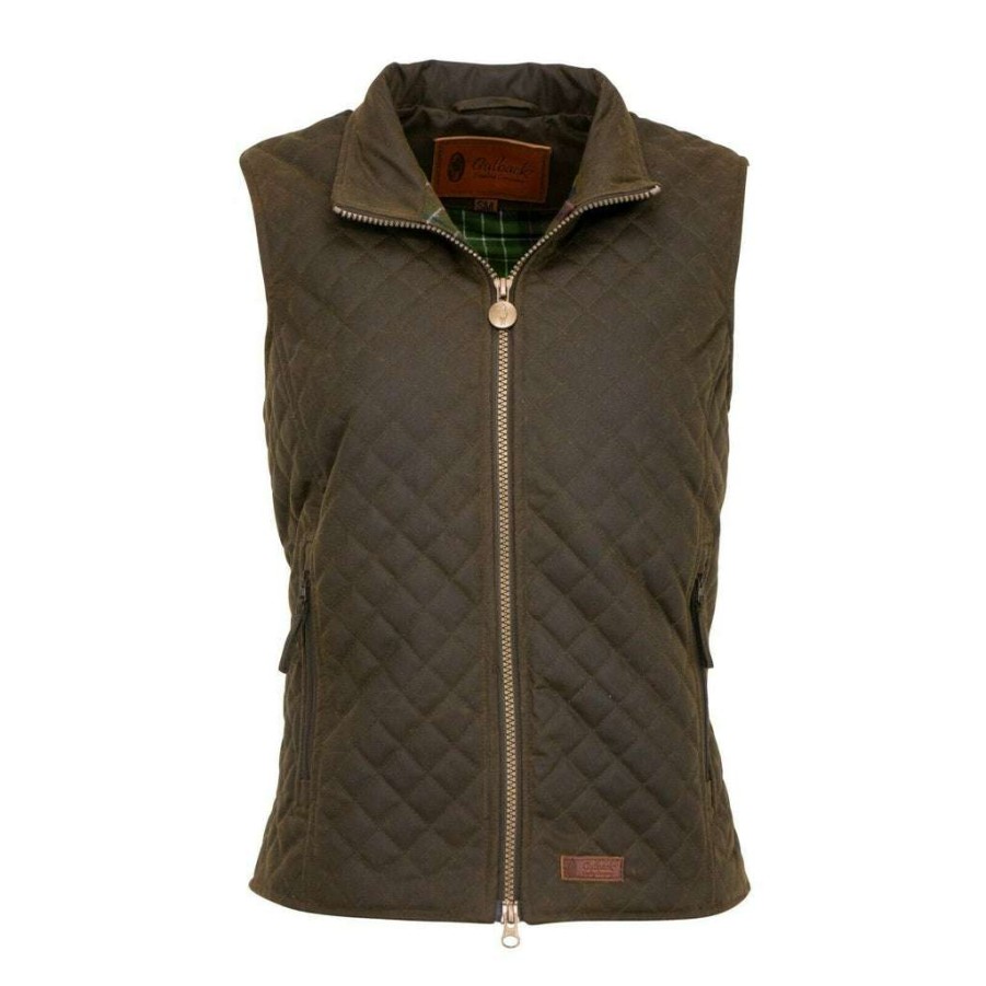 Fashions * | Outback Trading Company Ladies Quilted Vest 2177-Bnz Shop Brown