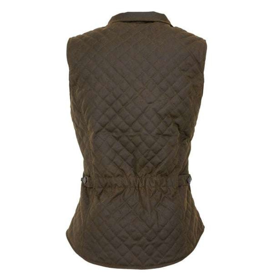 Fashions * | Outback Trading Company Ladies Quilted Vest 2177-Bnz Shop Brown