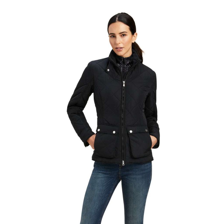 Fashions * | Ariat Ladies Province Insulated Black Jacket 10041224 Store