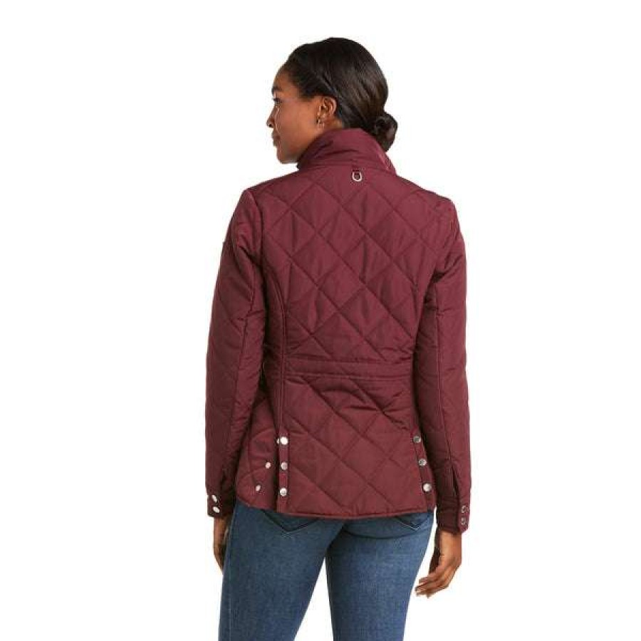 Fashions * | Ariat Women'S Province Windsor Wine Quilted Jacket 10037481 Shop