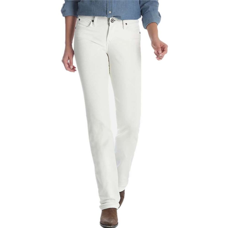 Fashions * | Wrangler Ladies Ultimate Riding Q-Baby White Bootcut Jeans Wrq20Ws Special Offers