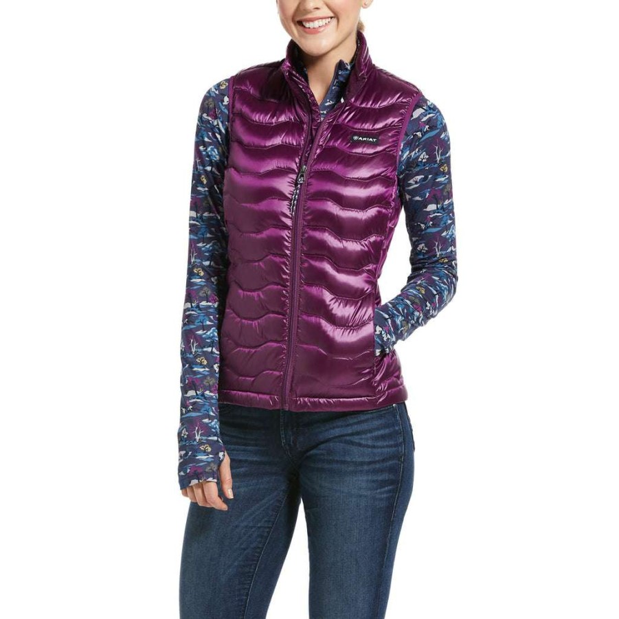 Fashions * | Ariat Ladies Ideal 3.0 Down Insulated Imperial Violet Vest 10032644 Premium Purple