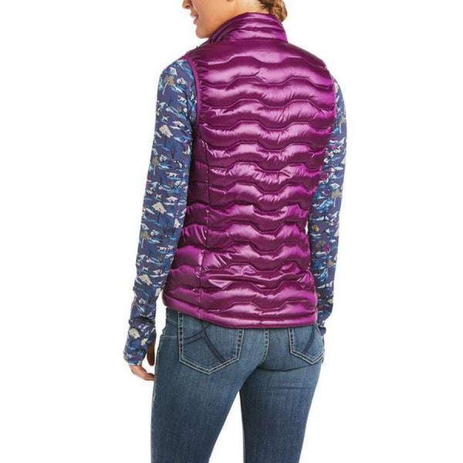 Fashions * | Ariat Ladies Ideal 3.0 Down Insulated Imperial Violet Vest 10032644 Premium Purple