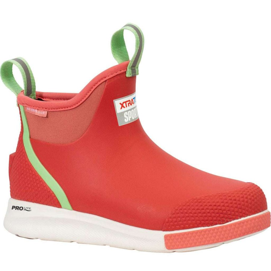 Booties * | Xtratuf Ladies Ankle Deck Sport Coral Rubber Boots Adsw-400 Lower Prices Pink