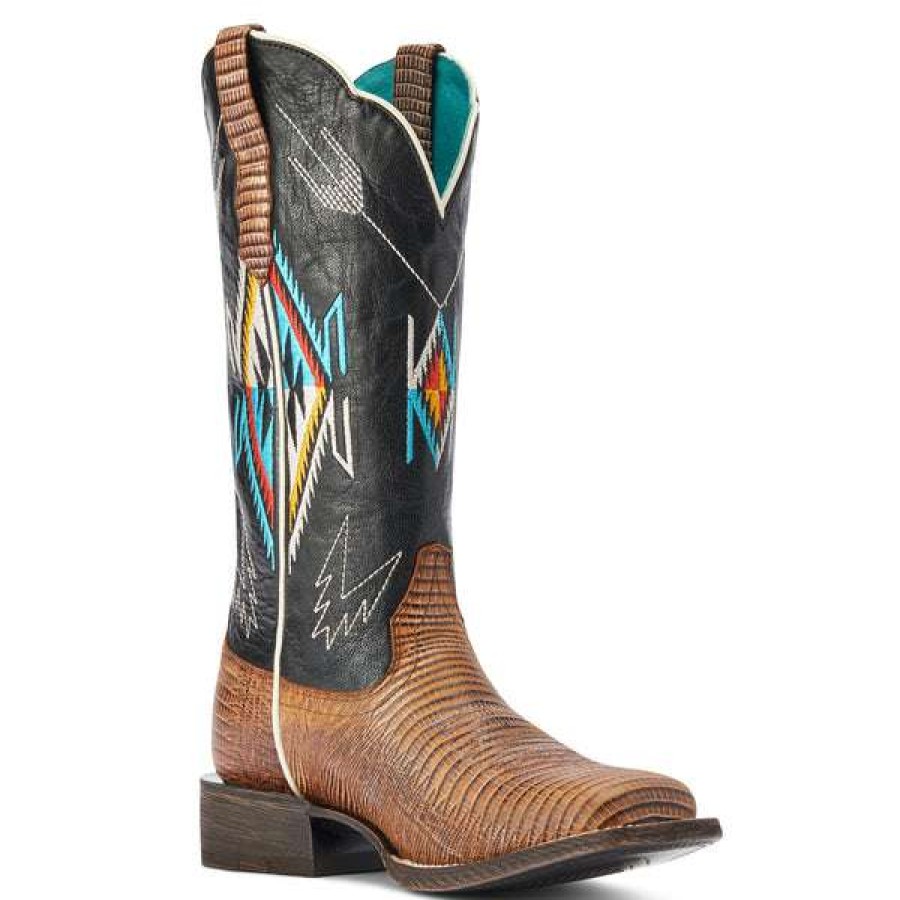 Booties * | Ariat Ladies Frontier Chimayo Kona Brown Western Boots 10042573 Lower Prices