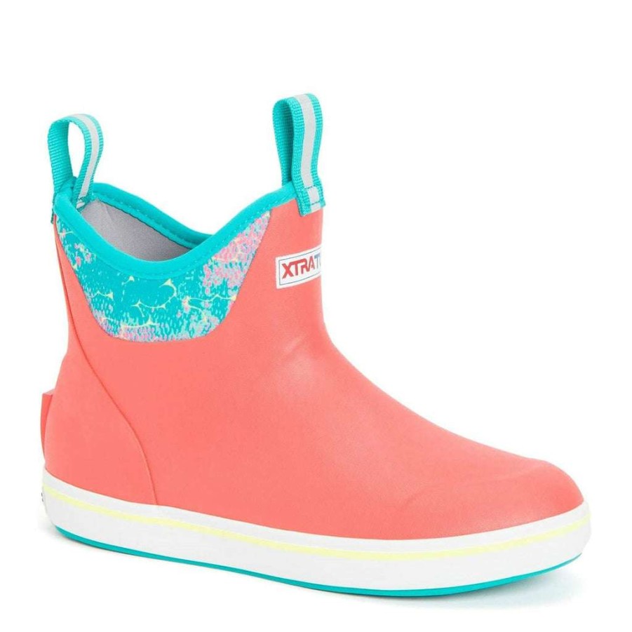 Booties * | Xtratuf Ladies Coral Ankle Deck Boots Xwab-4Ch Promotions Pink