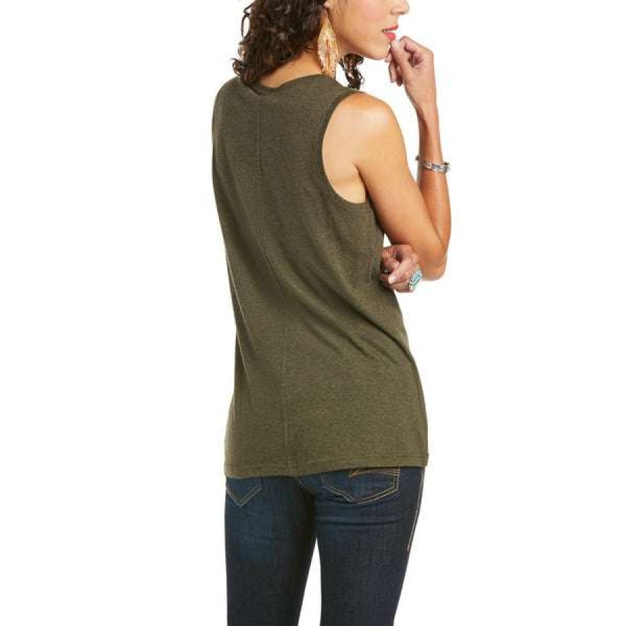 Fashions * | Ariat Ladies Element Relic Heather Tank Top Shirt 10035209 Flash Sale